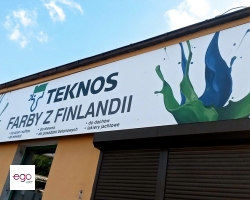 reklama na sztywnej plycie dibond i konstrukcji