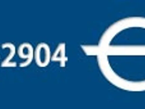 Laminat Interior LZ2904 — niebieska powierzchnia z białym grawerem
