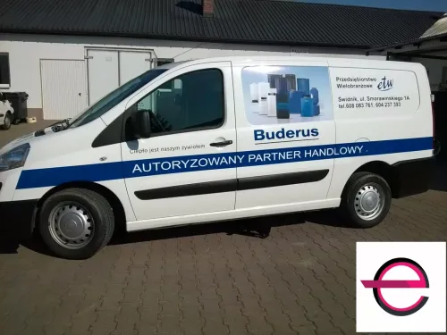 Oznakowanie samochodu autoryzowanego partnera Buderus