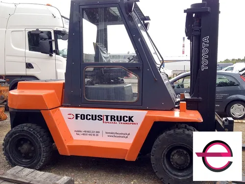 Oznakowanie firmowe Focus Truck na wózku widłowym