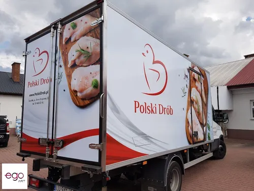 Grafika Polski Drób na tyle i boku chłodni