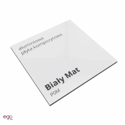 dibond kolor biały mat