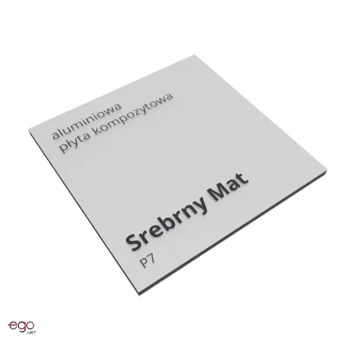 dibond kolor srebrny mat