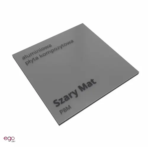 dibond kolor szary mat