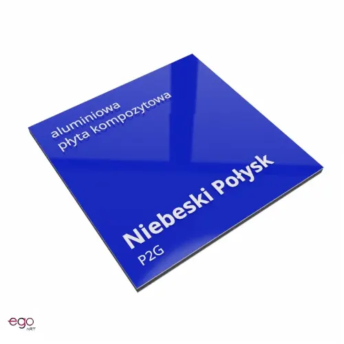 dibond kolor niebieski połysk