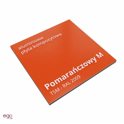 dibond kolor pomarańczowy mat