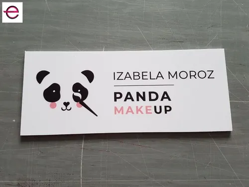 Tabliczka Panda Makeup z logo i nazwiskiem