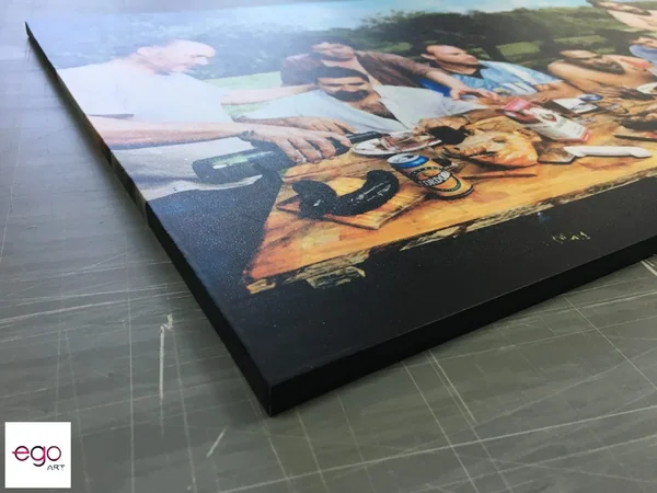 Obraz z fotografią przyjęcia — zbliżenie krawędzi