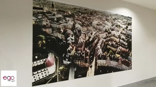 Panoramiczny obraz miasta do wnętrza lokalu