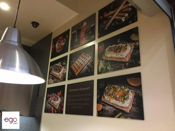 Galeria obrazów z fotografiami potraw w lokalu