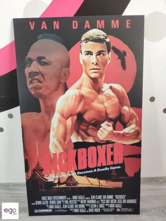 Plakat Kickboxer wydrukowany na sztywnej płycie