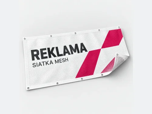 Siatka mesh — przykładowy wydruk z widoczną perforacją