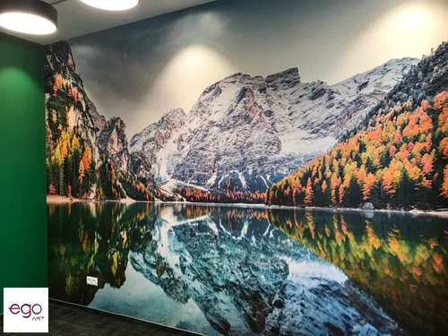 Jesienny krajobraz górski na fototapecie