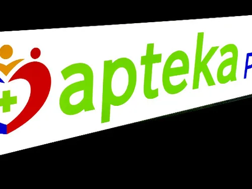 Podświetlany kaseton apteki — detal kolorowej grafiki