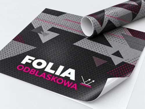 Folia odblaskowa — wizualizacja