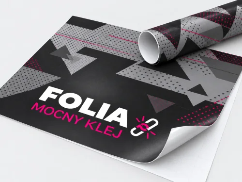 Folia z mocnym klejem — wizualizacja
