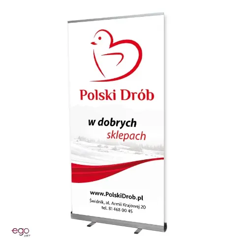 Rollup Polski Drób z logo i hasłem marki