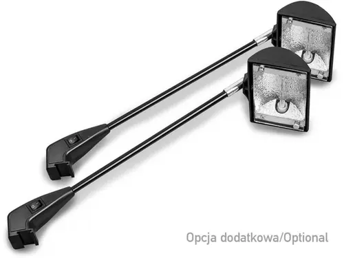 Opcjonalne reflektory do oświetlenia ścianki Pop-up