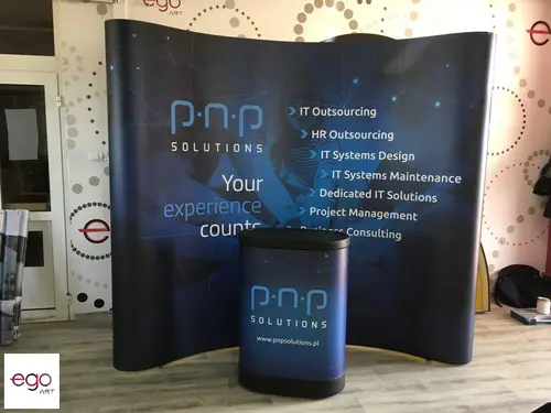 Ścianka Pop-up PNP Solutions z ladą