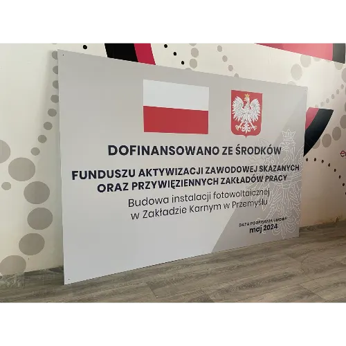 Tablice 60x40 cm RZĄDOWY FUNDUSZ INWESTYCJI LOKALNYCH — galeria – tablica 180x120cm dibond dofinasowane ze srodkow budzetu panstwa