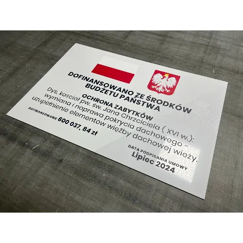 Tablice 60x40 cm RZĄDOWY FUNDUSZ INWESTYCJI LOKALNYCH — galeria – tablica dotacje rzadowe=2