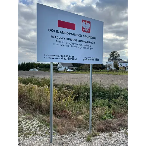 Tablice rządowe – tablica na slupkach 180x120 przod
